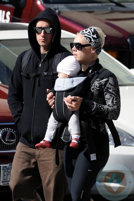 Singer Pink and Carey Hart with daughter Willow