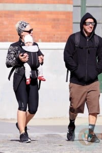 Singer Pink and Carey Hart with daughter Willow