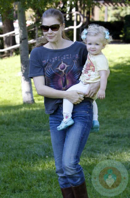 Amy Adams with daughter Aviana at Cold Water Park