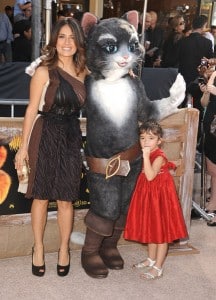 Salma Hayek and daughter Valentina at Puss In Boots Premiere