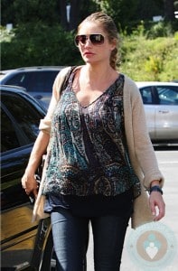 A pregnant Rebecca Gayheart out in LA