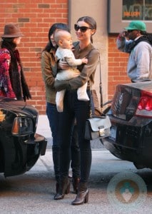 Miranda Kerr with son Flynn in NYC