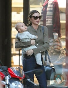 Miranda Kerr with son Flynn in NYC