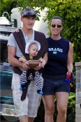 Alanis Morissette with husband Mario and son Ever