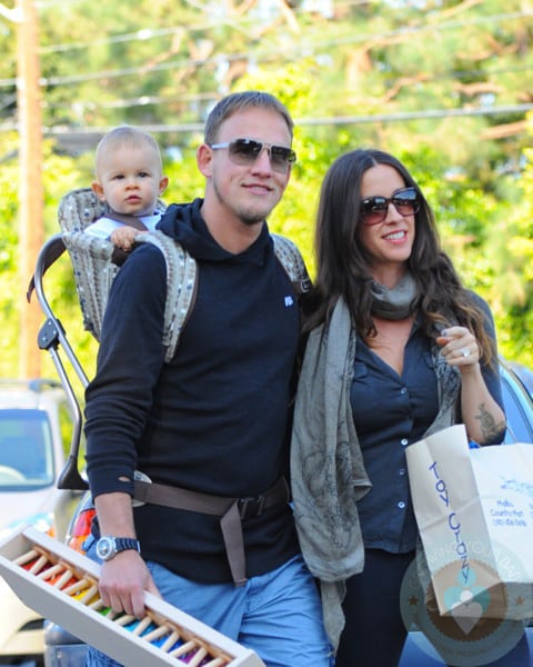 Alanis Morissette with husband Mario and son Ever