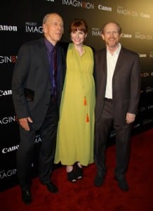 Bryce Dallas Howard with dad Ron and grandfather Rance Howard on the Red Carpet