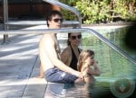 Jeff Gordon and Ingrid Vandebosch with daughter Ella Gordon