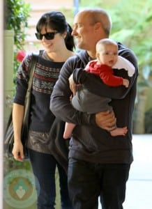 Selma Blair with partner Jason and son Arthur Saint Bleick at Yoga