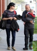 Selma Blair with partner Jason and son Arthur Saint Bleick at Yoga