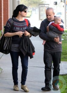 Selma Blair with partner Jason and son Arthur Saint Bleick at Yoga