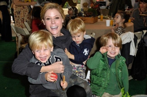 Julie Bowen with sons at Baby2Baby event