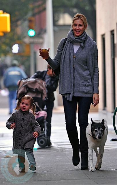 Kelly Rutherford with daughter Helena Giersch in NYC