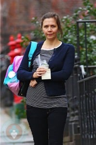 Pregnant Maggie Gyllenhaal out in Brooklyn