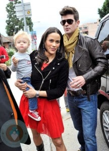 Robin Thicke and Paula Patton at the Harajuku Mini Collection for Target launch