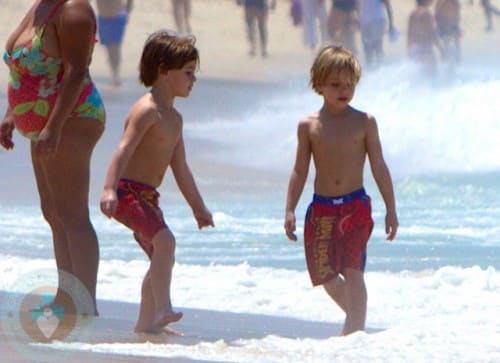 Sean P & Jayden James Federline Play at the Beach in Rio