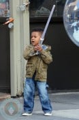 Usher with sons Usher Raymond V and Naviyd