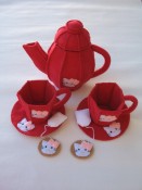 felt hello kitty tea pot