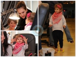 jessica Alba and daughter Honor At The SPA