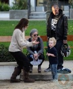 Pink and Carey Hart hang out at the park with Minnie Driver and son Henry