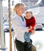 Ali Larter and son Theodore at the Doctors