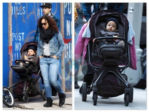 Alicia Keys our in NYC with son Egypt
