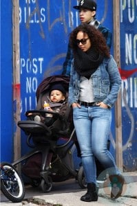 Alicia Keys with son Egypt in NYC