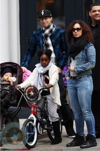 Alicia Keys with son Egypt out in NYC