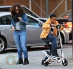 Alicia Keys with step-son Prince in NYC