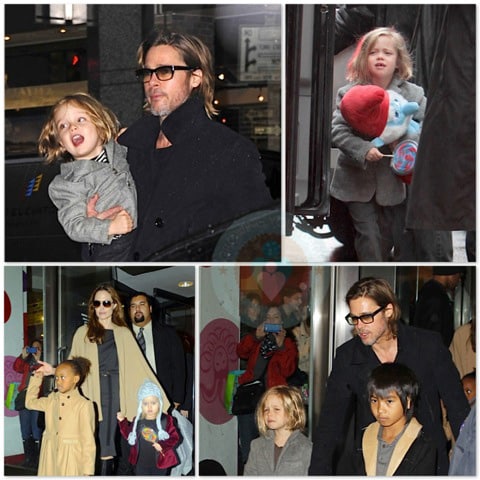 Brad and Angelina treat the kids to FAO Schwartz