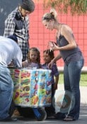 Gabriel Aubry and daughter Nahla have a playdate at the park