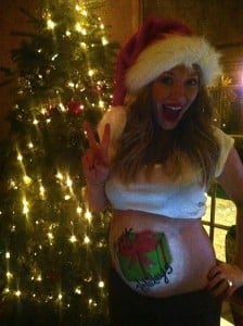 Hilary Duff Shows off Her holiday bump