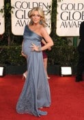 Pregnant Jane Krakowski arrives at the 68th Annual Golden Globe Awards