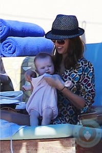 Jessica Alba and daughter Haven in Cabo