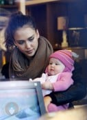 Jessica Alba with daughter Haven Christmas Shopping