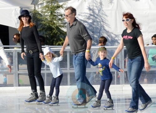 Marcia Cross and Tom Mahoney with their daughters Eden and Savannah
