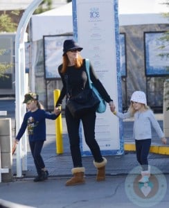 Marcia Cross with her daughters Eden and Savannah
