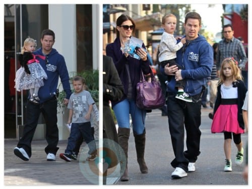 Mark Wahlberg and his family visit Santa