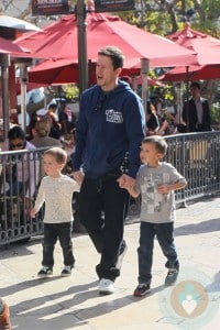 Mark Wahlberg with his sons Brendon and Michael at the Grove