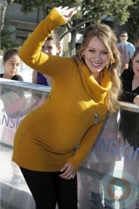 Pregnant Hilary Duff At Danskin event