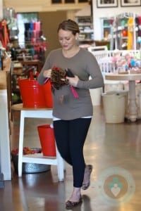 Pregnant Hilary Duff out shopping