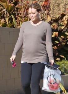 Pregnant Hilary Duff out shopping in LA