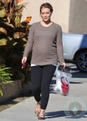 Pregnant Hilary Duff out shopping in LA