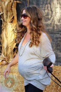 Pregnant Rebecca Gayheart pumpkin hunting in LA