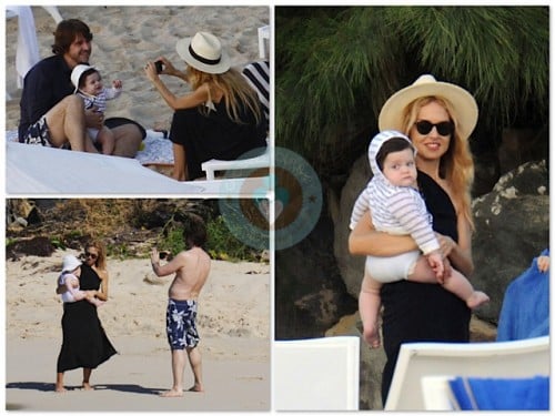 Rachel Zoe and Roger Berman with son Skylar in St