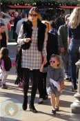 alessandra Ambrosio with daughter Anja at the Grove in LA