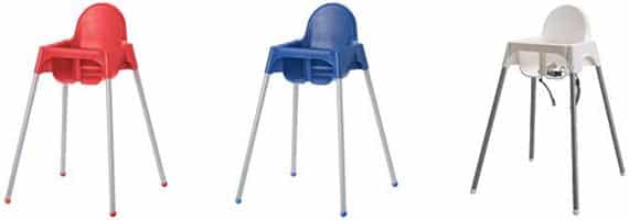 Image of recalled IKEA ANTILOP High Chair