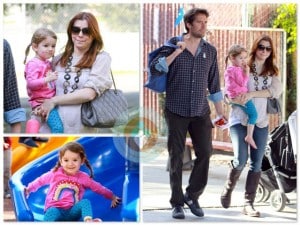 Alyson Hannigan and family at the park