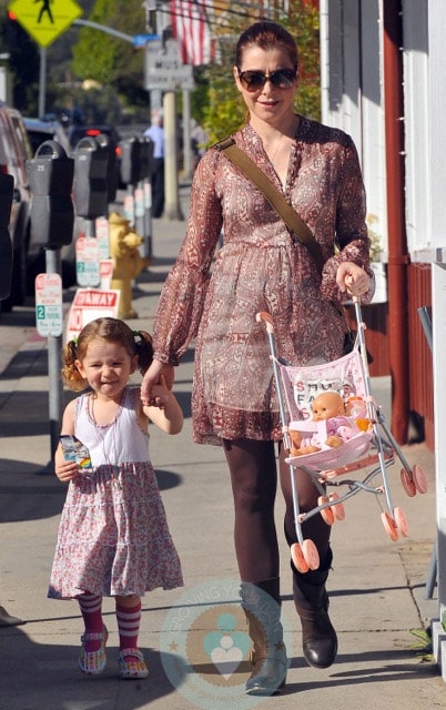 Alyson Hannigan with daughter Satyana in LA 2