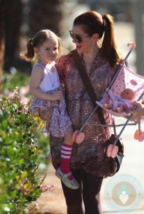 Alyson Hannigan with daughter Satyana in LA