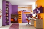 Battistella Klou XL loft bed purple